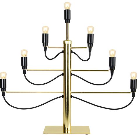Chandelier pyramidal Star Trading « Milano », douilles E14, fonctionnement sur secteur, noir, H 52 cm, L 60 cm