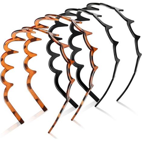 Zickzack-Haarreif, Haarband für Damen, wellenförmige Kunsthaarbänder, rutschfeste Accessoires für Fitness, Yoga, Make-up und Styling (1/2)