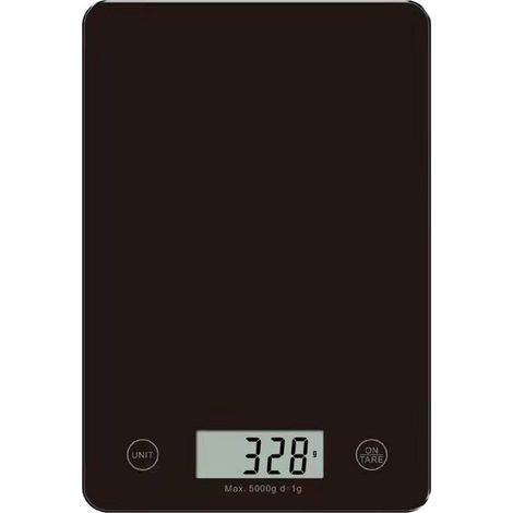 Balance de cuisine, 5 kg - Noire-AquaForge