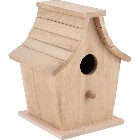 Maison à Oiseaux en Bois, Boîte d'élevage Suspendue, Jardin, Patio, Nichoir Décoratif, Maison à Oiseaux pour Perroquets Perruches Petits Oiseaux (1/5)