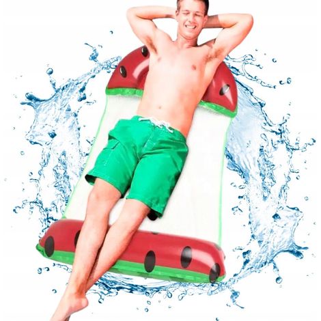 TG67353 HAMACA DE AGUA SILLA INFLABLE Tumbona COLCHÓN SANDÍA