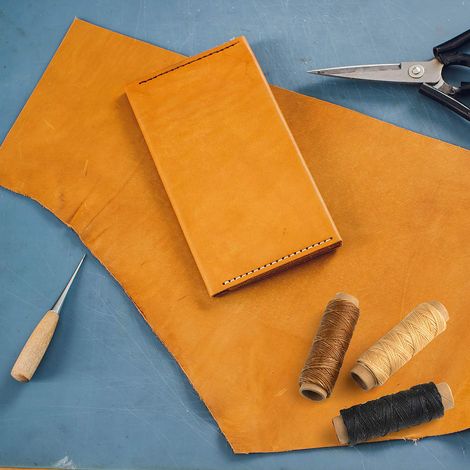 14-teiliges DIY-Lederwerkzeugset mit Nähnadeln, gewachstem Lederfaden, Kordel und Fingerhut zur Lederreparatur (1/3)