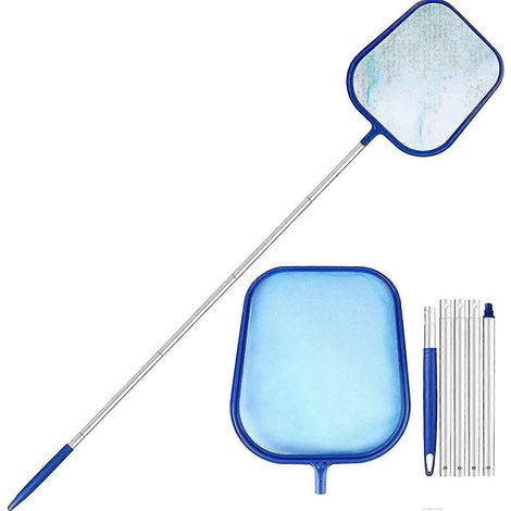 Schwimmbad-Kescher, Kescher-Werkzeug, Aluminiumstange mit abnehmbarem Griff, feinmaschiges Netz, Schwimmbadreiniger (1/5)