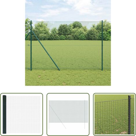 vidaXL Clôture jardin - Clôture en fil soudé Vert 1.6 x 10 m (1/5)