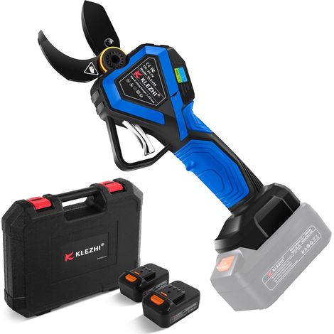 Sécateur Électrique 42mm avec Affichage LED, 1000W Sécateur de Jardin sans Fil, 2PCS 25.2V 2Ah Batterie au Lithium Rechargeable - Noir (1/5)