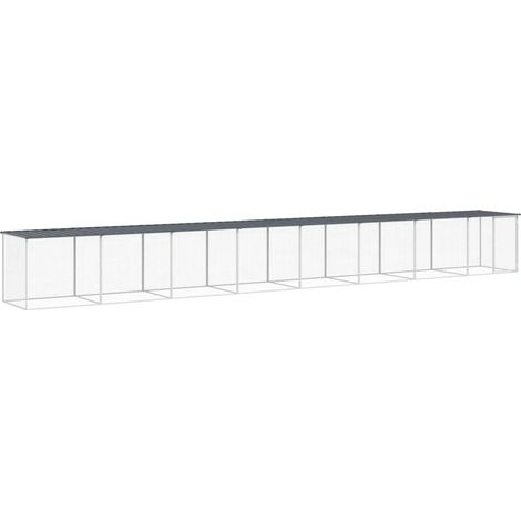 Maison Exclusive - Gabbia Polli con Tetto Antracite 803x98x90 cm Acciaio Zincato