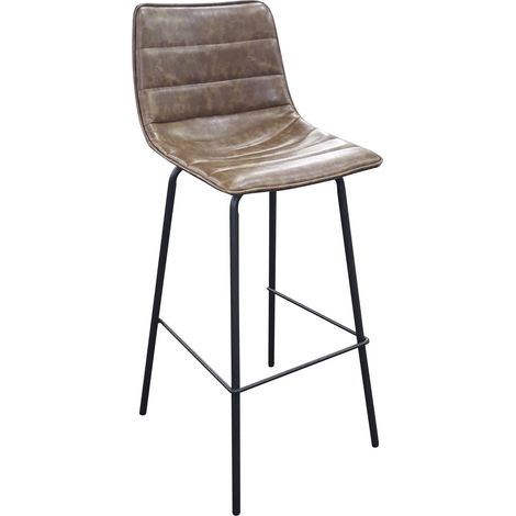 Chaise de bar en velours avec pieds en métal BROOKLYN (1/3)