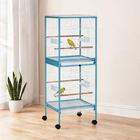 Cage pour oiseaux 2 en 1 51,5 x 50 x 140 cm (1/5)