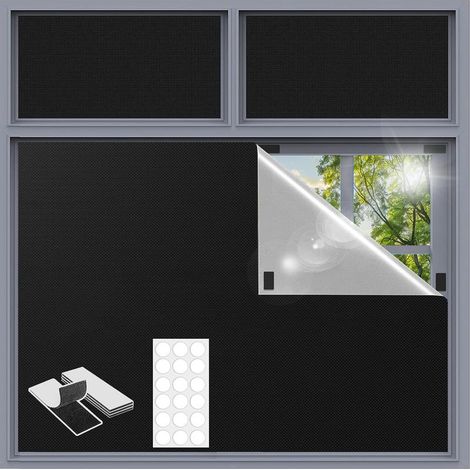 Store Occultant sans Percage,Store Occultant Fenetre Matériau Blackout 200 x 145CM Portable Rideaux Occultants Thermiques pour Chambre,Bébé Chambre,Grenier,Bureau,Caravane (1/5)