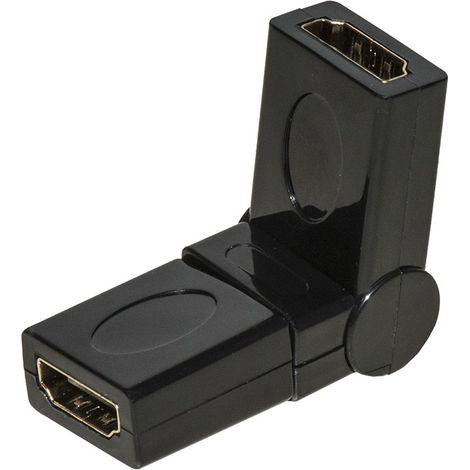 Adattatore connettore hdmi femmina femmina snodabile 180 tv lcd dvd