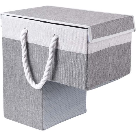 Cesta plegable para escaleras - Contenedor de almacenamiento multifuncional con asa  Organizador decorativo para juguetes, ropa sucia, artículos para mascotas y otros objetos del dormitorio.