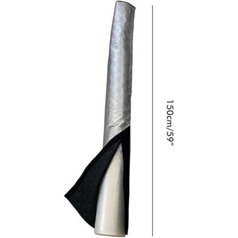 Choyclit – Housse de tuyau de climatisation isolée 149,9 cm – Enveloppe en aluminium et coton – Installation rapide – Efficacité énergétique été/hiver