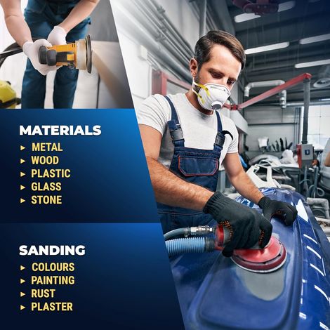 5-inch 8-hole round sandpaper for dry sanding and polishing with red sandpaper and flocking. (1/4)