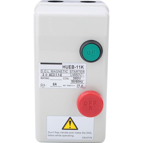 Démarreur Magnétique - 380 V - 50/60 Hz - Démarrage Direct - IP40 - Pour Moteur Alternatif - 4 à 6 A (1/5)