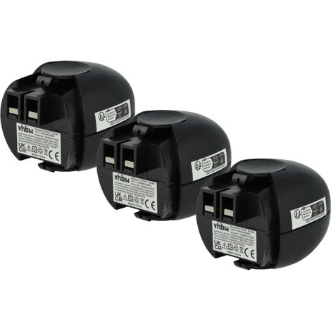 vhbw 3x Akku kompatibel mit Metabo 00064000, 6.00064.50, 6.00059.51, 6.00063.50, 6.00059.50 Werkzeug (2100 mAh, NiMH, 4,8 V)