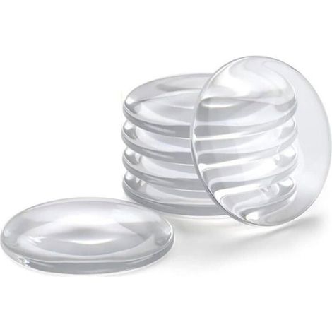 Bouchon Poignée Porte - Silicone Transparent Anti-bruit - Pour Protection Murale Contre Chocs Porte - Lot De 6 (1/4)