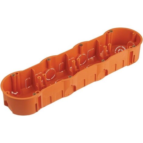 Caja de empotrar 60, placa cuádruple con tornillos - A.0049WP