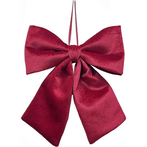 Rouge velours nœud décoratif pendentif, Noël décoration suspendue pour la maison bureau festif cadeau,Vin Rouge 1 (1/5)