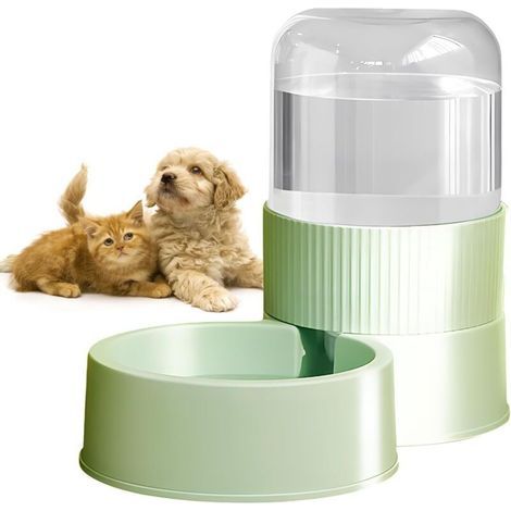 Distributeur Eau Chat et Chien, Mangeoire Automatique et Distributeur d'eau, Distributeur Croquettes de Nourriture et d'eau pour Petits et Grands Chiens, Chats et Animaux Domestiques (1/5)