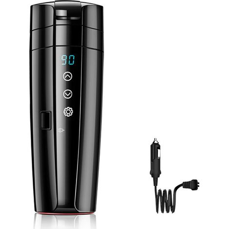 12V/24V Auto-Heizbecher, 400ml Edelstahl-Heizbecher für unterwegs mit intelligenter Temperaturregelung