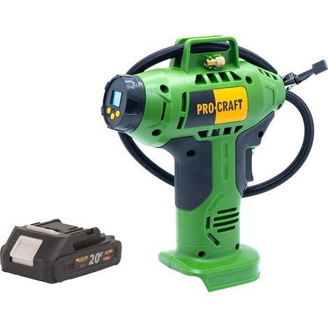 Compressore a batteria Procraft LK20 20 V 11 bar + 1x batteria 2,0 Ah - senza caricabatteria