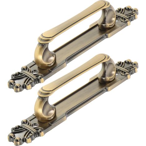 de porte coulissante rustique en laiton antique 215 mm 2