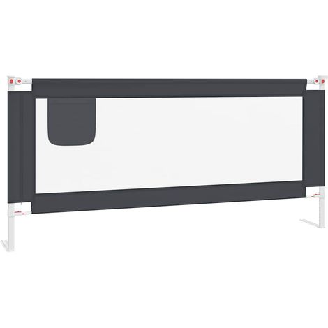 Maison Exclusive - Kleinkind-Bettschutzgitter Dunkelgrau 200x25 c (1/5)