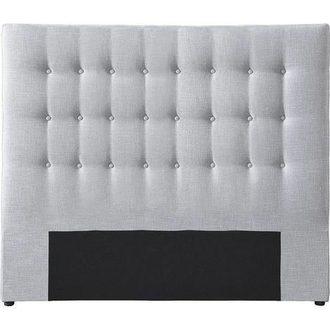 Tête de lit capitonnée 180 cm - Tissu - Gris clair - FRANCESCO (1/5)