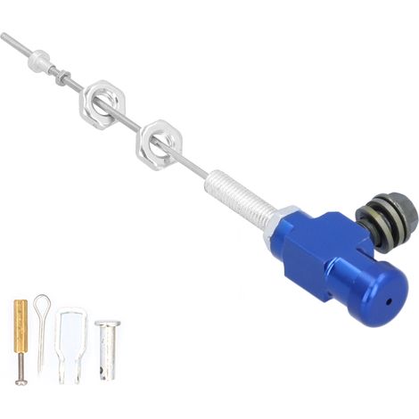 Maître-cylindre d'embrayage hydraulique tige pompe frein M10x1.25mm alliage aluminium moto quad dirt bike bleu (1/5)