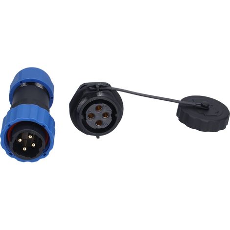 Connecteur étanche IP68 prise aviation SP204 380V, fiche mâle femelle avec écrou arrière, borne à souder, 4 broches, pour câblage industriel (1/5)