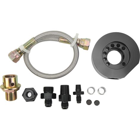 Kit de conversion VTEC 11 pièces, adaptateur de plaque sandwich pour filtre à huile, remplacement en aluminium noir pour Acura LS B18 B20 (1/5)