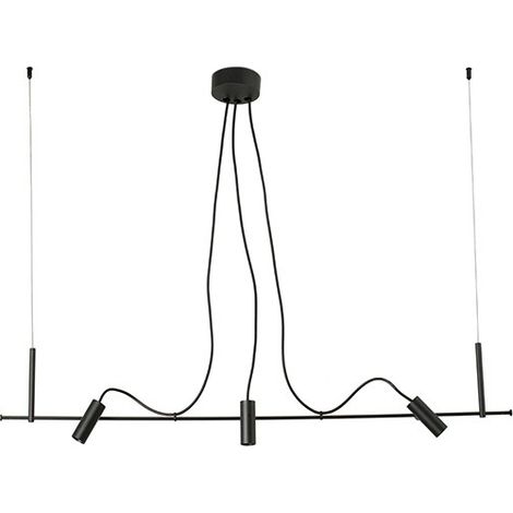 CLAP Lampe suspendue linéaire noire 3x6W 3000K 38º. 75711-233 (1/3)