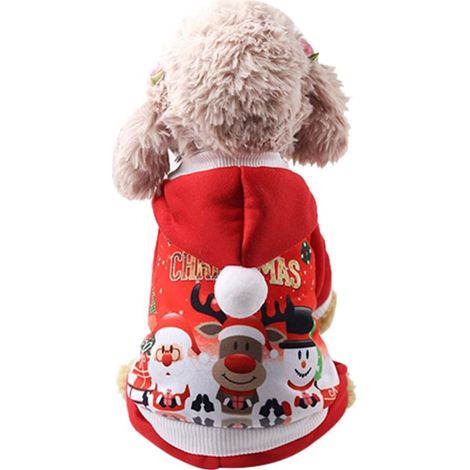 1 Costume Noël Chien Chat, Coton Doux, Vêtement Hiver, pour Fêtes et Anniversaires (1/5)