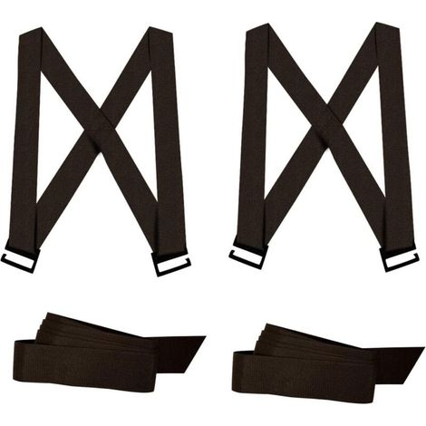 Tragegurt, Hebegurt, Hilfsmittel zum Klaviertransport und zum Transport schwerer Möbel, 2,8 m langer schwarzer Tragegurt (2 Gurte + 2 Gurte) (1/5)