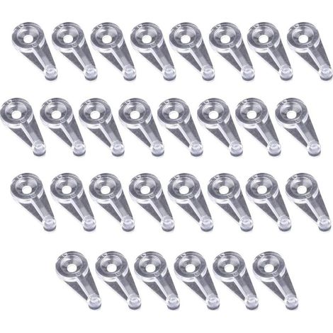 Lot de 50 clips de fixation pour verre - En plastique transparent - Pour montage mural miroir porte d'armoire (4-5 mm) (1/5)