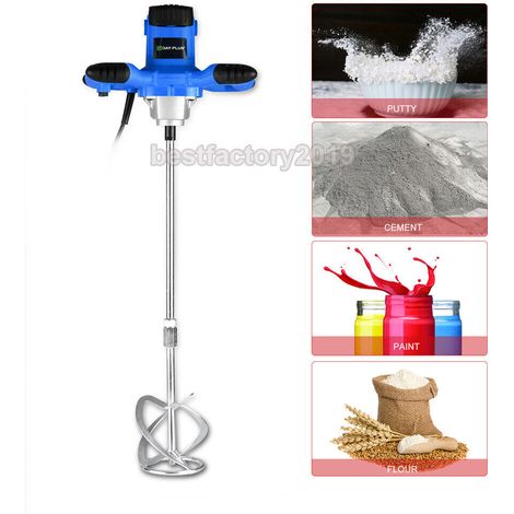Variable Speed M14 6 Gear Paddle Mixing Drill 2600W Electric Plaster Mortar Mixer 1700 tr/min (1/5)