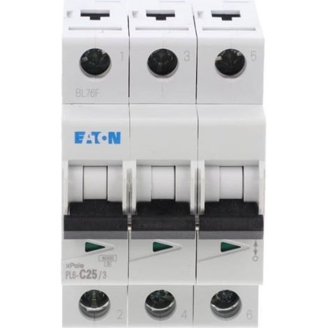 Interruttore automatico 3P C 25A 6kA AC PL6-C25/3 286603
