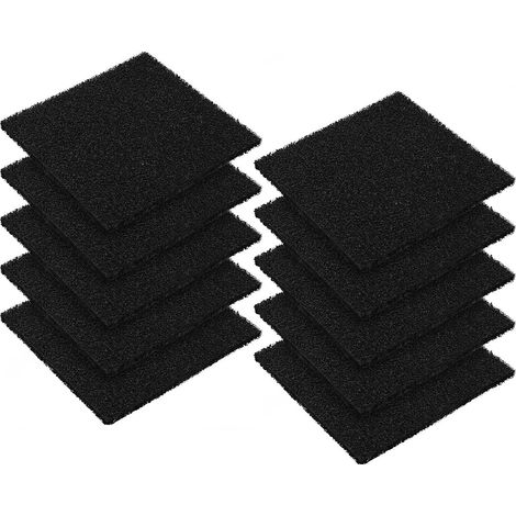 Lot de 10 filtres carrés à charbon(12 cm) actif de rechange pour poubelle à compost de cuisine d'intérieur et poubelle de recyclage (1/5)