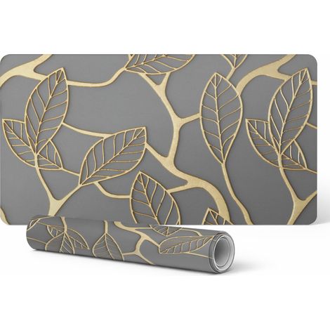 Protector universal para mesas y encimeras con dise帽o de hojas en ramas, 120 x 60 cm.