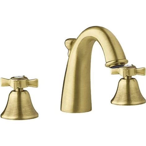 Mitigeur de lavabo 3 trous en bronze rétro (1/2)