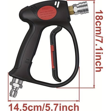 Pistolet à Eau Haute Pression avec Tuyau Rotatif 360°, Canon à Mousse et Raccords Rapides – Poignée Ergonomique, Lavage de Voiture, Piscine et Animaux, Connecteurs 1/4" & 3/8" (1/5)