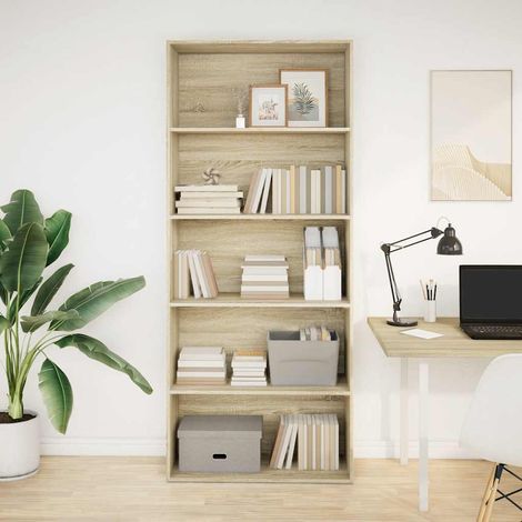 vidaXL Libreria Rovere Sonoma 80x30x189 cm in Legno Multistrato