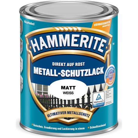 HAMMERITE Metallschutz-Lack 750 ml matt weiß