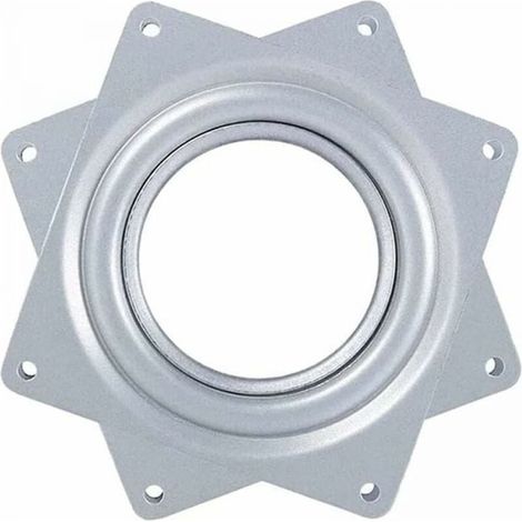 Roulement à Billes Plateau Pivotant,Plaque Pivotante,Base Pivotante,Plaque Tournant 360,Métal Carré Pivotant,Barre pour Tabouret de Bateau Pivotant,Plaque d'Assise pour Tabouret Pivotant,6 inches (1/5)