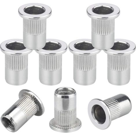 Dadi ciechi M6 in acciaio inox 304 – Confezione da 50, resistenti alla corrosione e all'usura, per applicazioni automobilistiche, mobili e decorazioni.