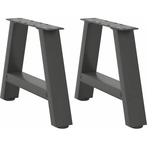 Couchtischbeine A-Form 2 Stk. Anthrazit 50x(30-31) cm Stahl