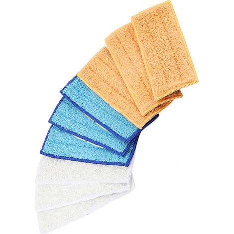 Lot de 9 têtes de balai en microfibre lavables, compatibles avec les balais plats à vaporisateur. (1/5)