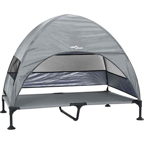 Lit surélevé pour chien Gris clair 127 x 81 x 108 cm CFW82142 (1/5)