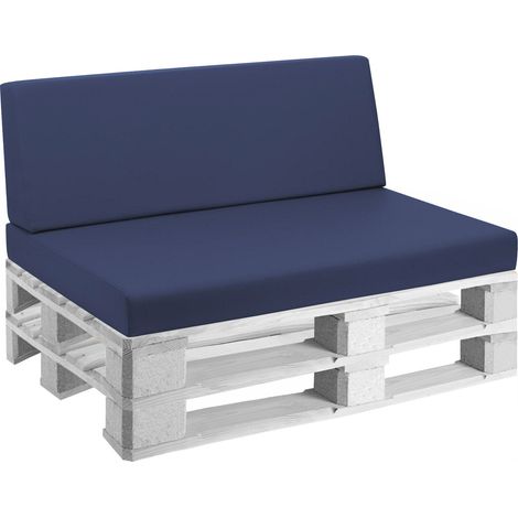 Cuscini per Pallet 120x80 cm Seduta e Schienale in Similpelle Mariotti Reforma Blu (1/4)