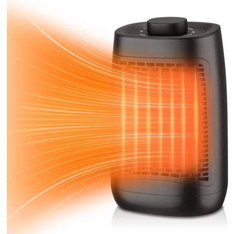 1200W ceramic fan heater, quiet and energy-saving, with 3 heating modes The electric heater uses flame-retardant ABS material. (1/5)
